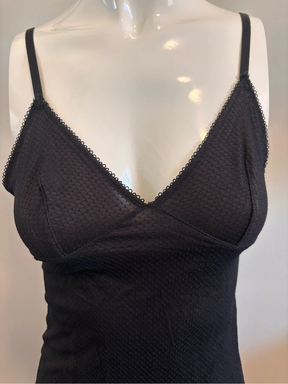 Women’s Asymmetrical Slip Dress - Black - Picture 2 of 4